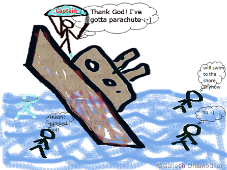 The Captain Of A Sinking Boat A Cartoon The Blog Of